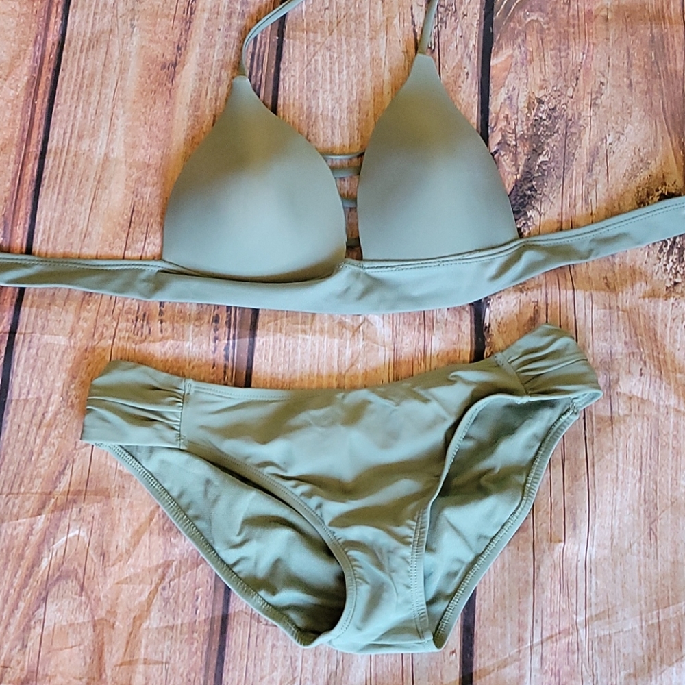 Army green bikini